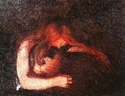 Edvard Munch Vampire. oil painting on canvas